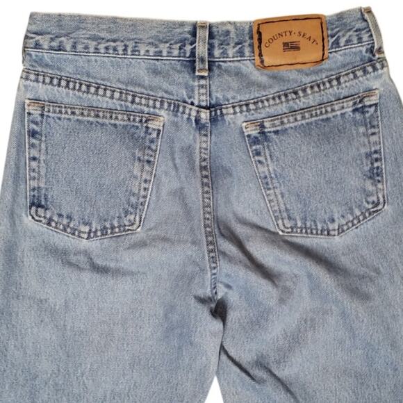 County Seat Womens Size 2 Boot Cut Jeans Light Wash Denim Mid Rise Y2K 5 Pocket - Picture 6 of 10